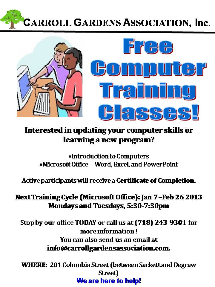 computer training flyer