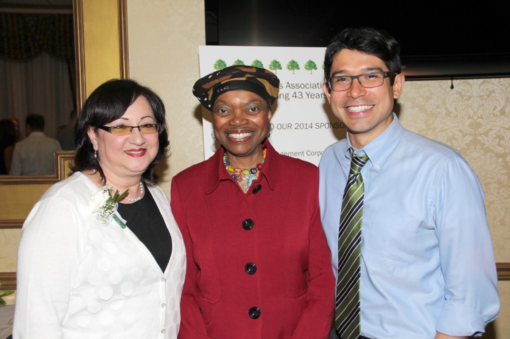 Left to right: CGA Board President Cynthia Gonzalez, State Senator Velmanette Montgomery, and Councilman Carlos Menchaca